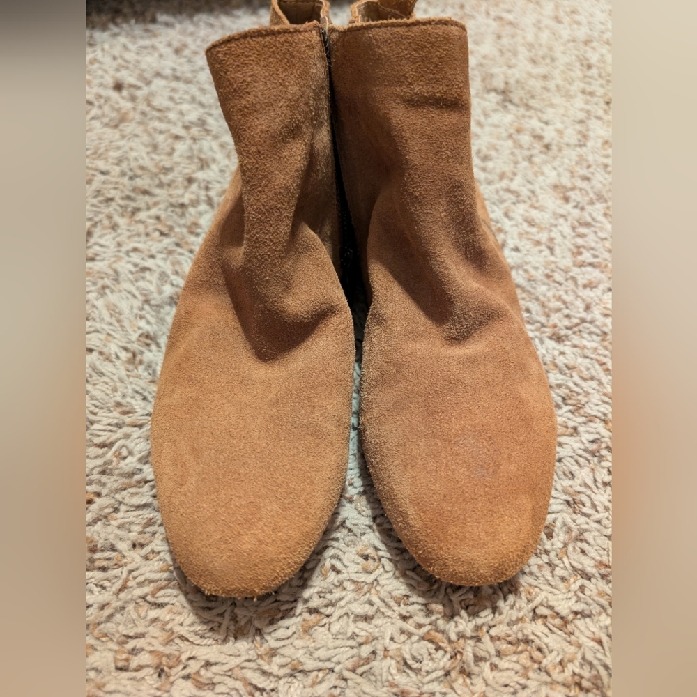 Lucky Brand Brown Suede Ankle Boots 8.5 - Picture 2 of 8